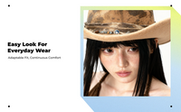 Vintage Cowboy Jazz Hat for Women Travel Brown All Seasons