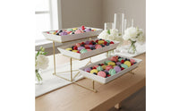 3-Tier Fruit Stand Space-Saving Fruit Tray Rack Easy to Assemble