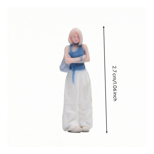 1:64 Scale Figure Painted Details Handmade Miniature Figure Detailed Female Statue