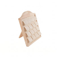 Earring Display Rack Folded Tabs Wooden Earring Stand Curved Top