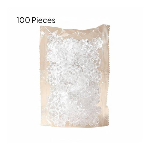 100 Pieces Transparent Flower Glue Cup Clean and Neat Flower Glue Cup Portable