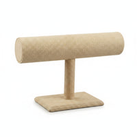T-Shaped Bar Jewelry Display textileCovered Accessory Storage Stable