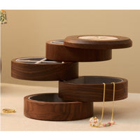 Rotating Jewelry Box Elegant Jewelry Box with Compartments Organized for Bedroom