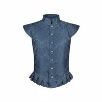 Tudor Performance Vest Sleeveless Tudor Doublet Vest Embossed Metal Buttons