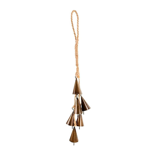 Bell Ornament with Rope Loop Soothing Hanging Wind Chime Lightweight for Patio
