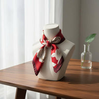 Small Square Scarf Sun Protection Square Scarf Silky Neckerchief Lightweight Printed Neckerchief Versatile Styling for Women