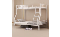 Space-Saving Metal Bunk Bed Safe Bunk Bed with Ladder Sturdy Furniture Heavy-Duty for Students, Teens, Kids, Shared Bedroom, Dorm Room