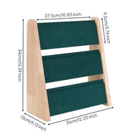 3-Tier Necklace Display Stand Large Capacity Solid Wood Necklace Hanger Soft Textile Lining Desktop Jewelry Display Rack for Market Stall