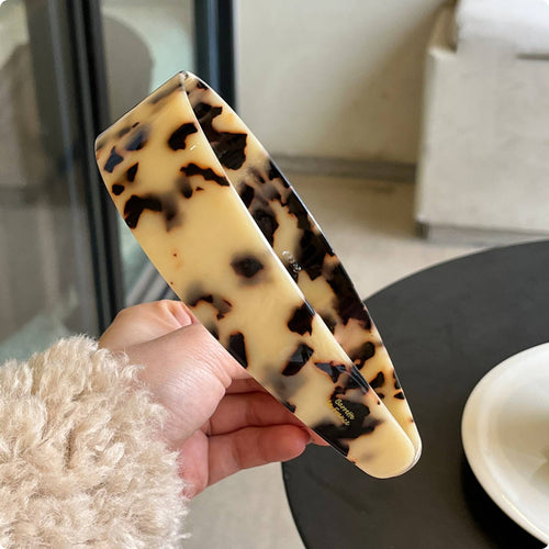 6 Pieces Wide Tortoiseshell Hair Clip Fashionable for Outdoor
