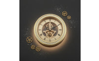 Wall Timepiece Crystal-Studded Roman Numeral Wall Timepiece Gold-Toned