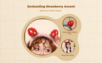 Plush Strawberry Headband, Cute Hair Accessories, Kids Party