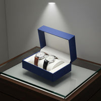 PU Leather Watch Gift Box Elegant PU Leather Watch Case Jewelry Display Storage Case Soft Lining for Dresser Organization
