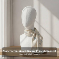Mannequin Head Stand Lightweight Textile Covered Head Form Linen Finish