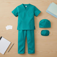 Child Surgeon Role Play Outfit Gender-Neutral Design Young Doctor Costume Set Pretend Play Doctor Kit for Young Children, Halloween, Birthday Parties