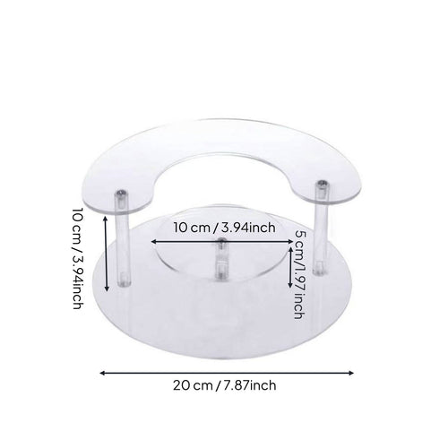 Transparent Perfume Display Rack Desktop Acrylic Riser Stand Easy to Clean