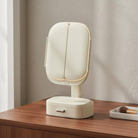 Lighted Makeup Mirror Tap Control Tri-Fold Vanity Mirror USB