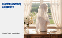 New Semi-Cover Veil, Bridal Headpiece, Soft Mesh Lace, Wedding Photo Prop, Elegant Bridal Accessory