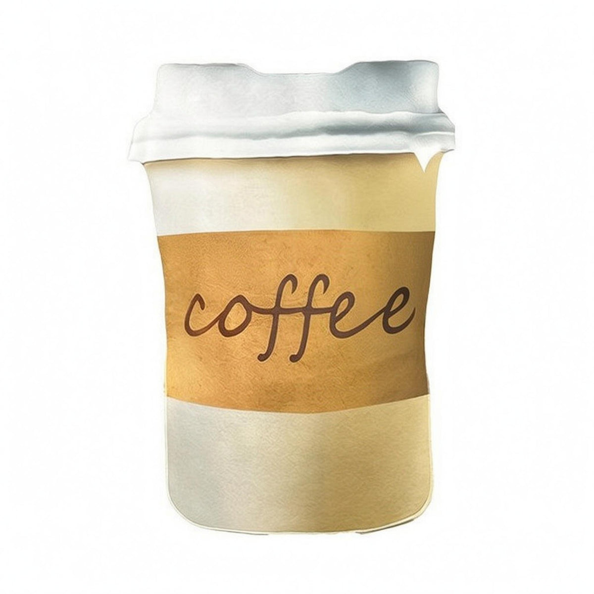Coffee Cup Costume Brown and White Cup-Shaped Costume Easy to Wear for Adults