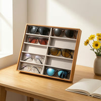 Sunglasses Display Case Slanted Eyeglass Display Box Upright for Optical Shop