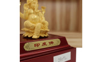 999 Gold Plated Ganesha Figurine Collectible Brass Ganesha Statue Gift Box Ganesha Figurine Miniature Size for Collecting