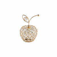 3 Pieces Crystal Pineapple Ornament Gift Idea Home Decor Gold-Tone for Wedding