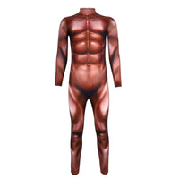 Printed Muscle Suit Fitted Adult Clothing Form-Fitting for Cosplay