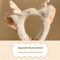 Face Cover Headband, Plush Deer Antlers, Makeup Routine