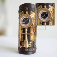 Wrist Bracer with Compass Steampunk Bracer Industrial Arm Cuff for Cosplayers, Theater