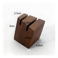 Walnut Wood Ring Display Holder Stand Faceted Ring Display Holder With