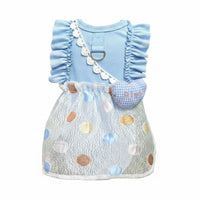 Ruffled Pet Dress Breathable Dog Skirt Dress Easy to Wear for Cats