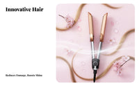 Negative Ion Technology 2-in-1 Hair Dryer Straightener High-Speed Airflow 2-in-1 Hair Straightener Dryer Quiet Operation for Salon, Bathroom