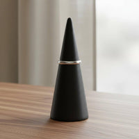 Black Wooden Rings Stand Sleek Finish Cone Rings Holder Sturdy Jewelry Photography Cone for Photographers