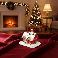 Christmas House Jewelry Box Decorative Winter House Jewelry Holder Box