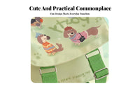 Puppy Party Canvas Mini Backpack, Cute Lightweight Cartoon Daypack for Students