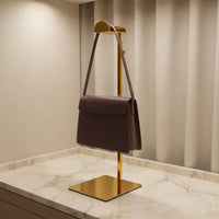 Stainless Steel Bag Rack High Weight Capacity Purse Display Stand Metal Purse Hanger Rack Sleek Finish for Retailers