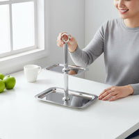 Double Tier Cake Stand Modern Minimal & Design Tiered Pastry Stand Mirror Finish