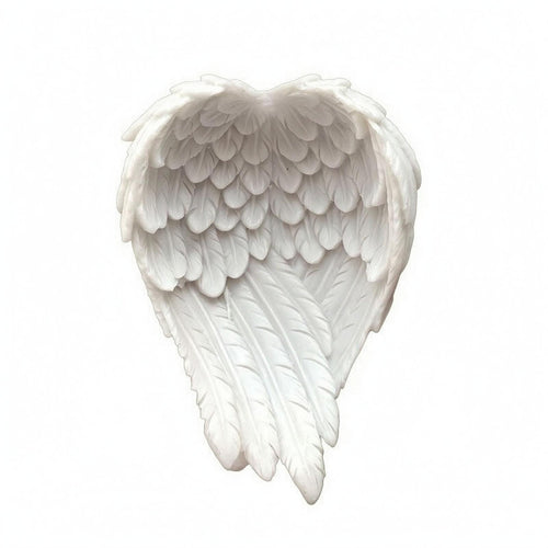 Resin Angel Wing Jewelry Holder Layered Feather Decor Ornament Molded