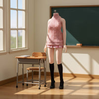1/6 Doll Clothes Set Sewn Details Sleeveless Turtleneck Top No Fading