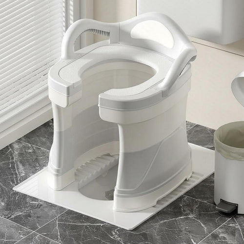 Squat Toilet Converter Chair Easy to Clean Toilet Assistance Stool Soft Cushion
