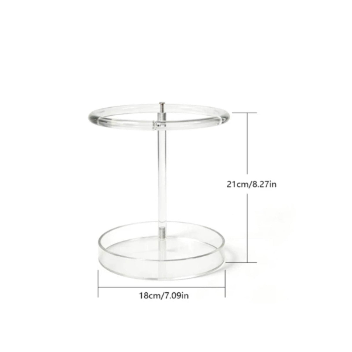 Acrylic Jewelry Organizer Sturdy Structure Double Layer Necklace Holder