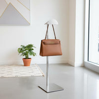 Stainless Steel Handbag Rack Modern Design Stainless Steel Purse Rack Countertop Purse Display Stable Base Countertop Bag Stand