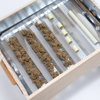 Cabinet-Style Warmth Application Box Arched Cutouts Wood Warmth Application Box Side Handle Botanical Warming Roll