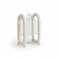 Clear Ribbed Makeup Brush Holder Small Ball Feet Brush Storage Holder