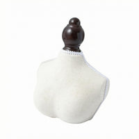 Necklace Bust Display Stand Fine Weave Necklace Display Bust Classic Beige Linen Jewelry Mannequin