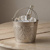 Embossed Ice Container Textured Aluminum Ice Container Swing Handle