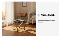 Foldable Bedside Commode Sturdy Frame Portable Toilet Removable Pail for Seniors