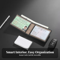 Soft Feel Case Blocking men's Document Holder for Professionals, Commuters