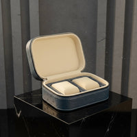 Portable Watch Storage Box Soft Lining Zippered Watch Travel Case Zippered Jewelry Storage Box Wear-Resistant Long-Lasting Hard