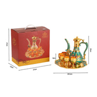 Sapphire Green Goblet Set Gift Idea Tableware for Hotel Dining