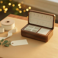 Double Layer Jewelry Box Solid Wood Storage Gift Idea for Women